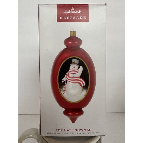 2022 Hallmark Ornamen  Top Hat Snowman Limited Edition VIP Keepsake, New - Picture 2 of 9